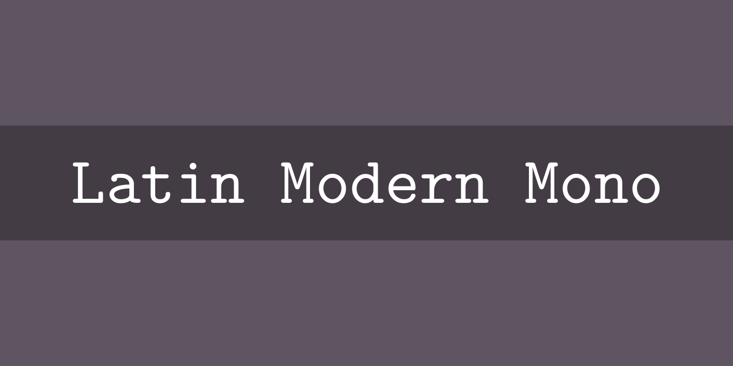 Пример шрифта Latin Modern Mono #1